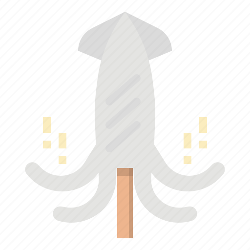 Animals, food, grill, squid, street icon - Download on Iconfinder
