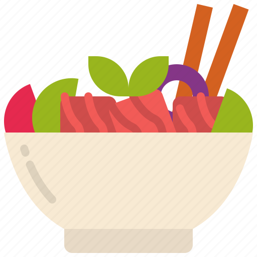 Poke, bowl, food, street food, fast food, cafe, salmon icon - Download on Iconfinder