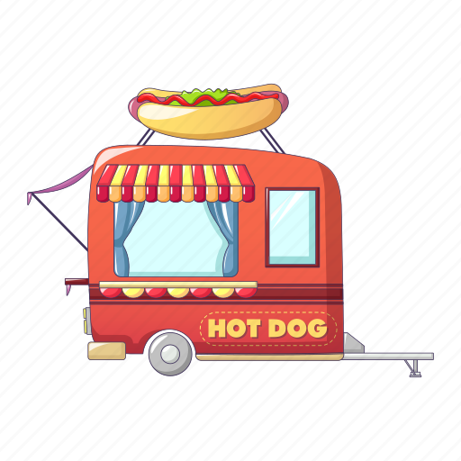 Cartoon, dog, food, hot, hotdog, shop, street icon - Download on Iconfinder