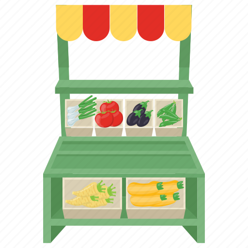Selling vegetable, street stall, vegetable kiosk, vegetable shop, vegetable stall icon - Download on Iconfinder