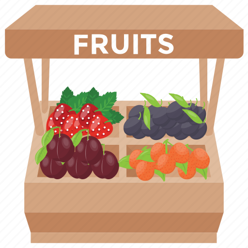 Fruit kiosk, fruit seller, fruit shop, fruit stall, street stall icon - Download on Iconfinder