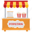 fast food, popcorn booth, popcorn stall, street food, street stall 