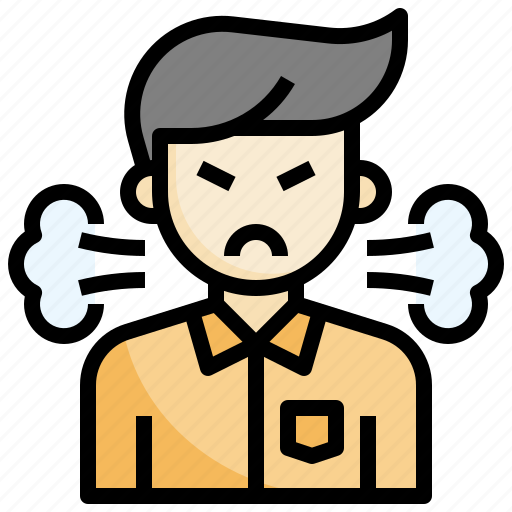 Angry, man, stress, nervous, mood icon - Download on Iconfinder