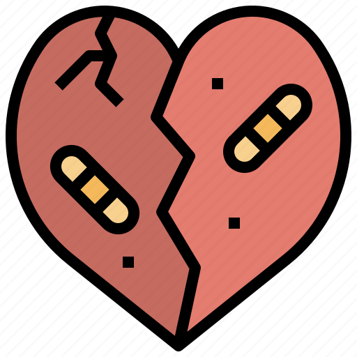 Broken, heart, relationship, break, up, heartbreak icon - Download on Iconfinder