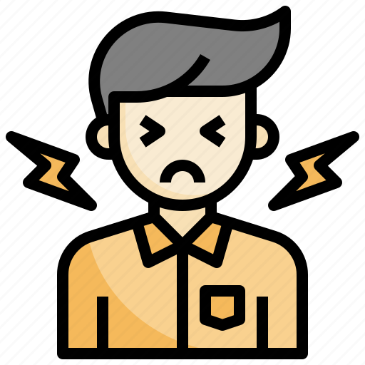 Stress, anxiety, man, worry, stressful icon - Download on Iconfinder