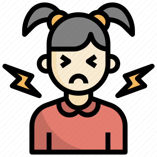 Stress, anxiety, woman, worry, stressful icon - Download on Iconfinder