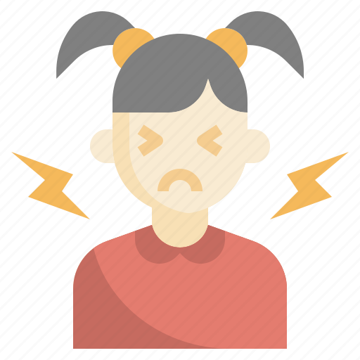 Stress, anxiety, woman, worry, stressful icon - Download on Iconfinder