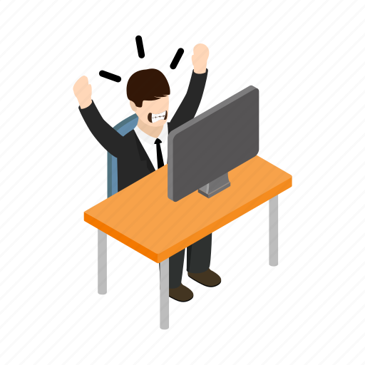 Background, business, businessman, isometric, situation, stress, work icon - Download on Iconfinder