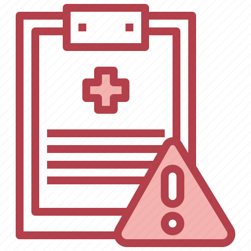 Health, report, warning, medical, clipboard, alert icon - Download on Iconfinder