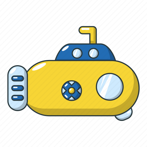 Cartoon, marine, object, ocean, periscope, submarine, transport icon - Download on Iconfinder