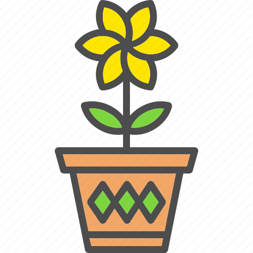 Decoration, garden, leaf, plants, pot, potted icon - Download on Iconfinder