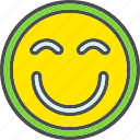 emoji, emoticon, happy, satisfacted, smile