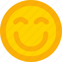 emoji, emoticon, happy, satisfacted, smile