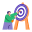 goal, target, aim, archery, character 