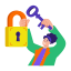 unlocking, opportunity, padlock, key, ambition, character 