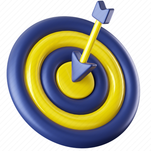 Goal, target, aim, success, focus, achievement, strategy 3D illustration - Download on Iconfinder