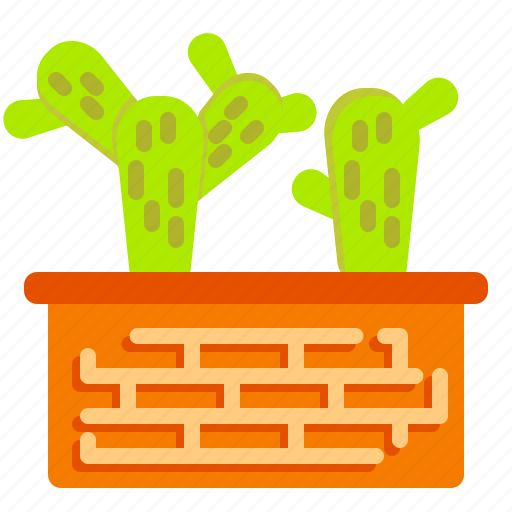 Brick, cactus, plant, pot, succulent, vas icon - Download on Iconfinder