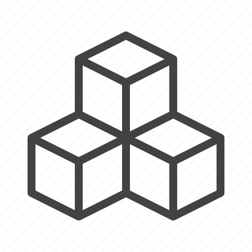 Cubes, sugar, white icon - Download on Iconfinder