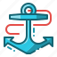 anchor, summer, nautical, ship, port 