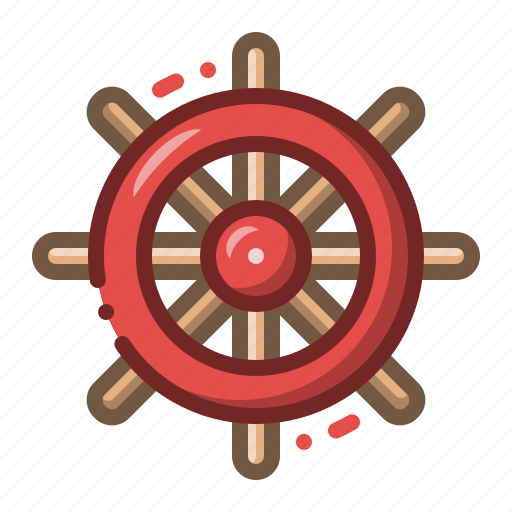 Rudder, ship, wheel, sail, navigation icon - Download on Iconfinder