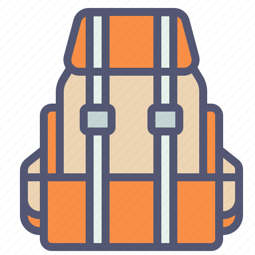 Backpack, baggage, camping, hiking, luggage, travel, vacation icon - Download on Iconfinder