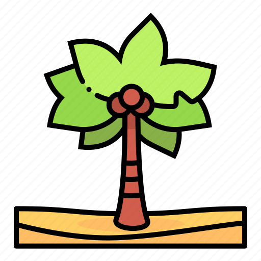 Beach, holidays, island, nature, palm, tree, vacation icon - Download on Iconfinder