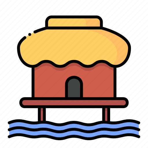 Architecture, beach, bungalow, home, hut, travel icon - Download on Iconfinder