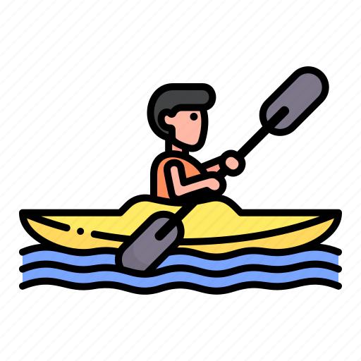 Canoe, kayak, kayaking, people, rafting, sports, transportation icon - Download on Iconfinder