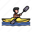 canoe, kayak, kayaking, people, rafting, sports, transportation 