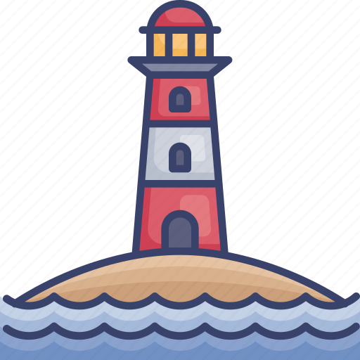 Beach, lighthouse, ocean, sea, summer, tower, vacation icon - Download on Iconfinder