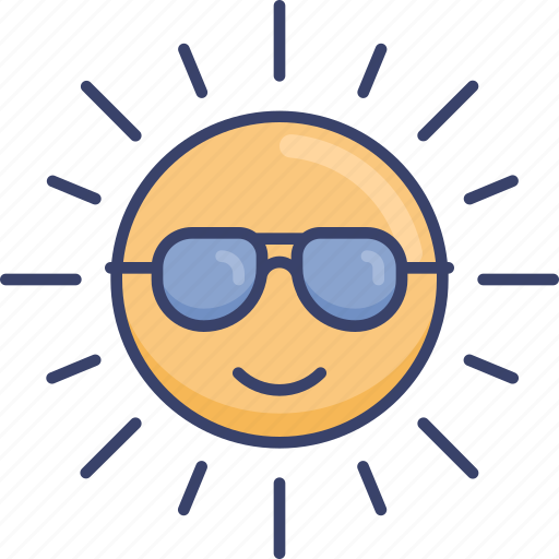 Forecast, heat, summer, sun, sunglasses, sunny, weather icon - Download on Iconfinder