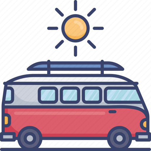 Automobile, sun, sunny, transport, transportation, van, vehicle icon - Download on Iconfinder