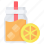 drink, jar glass, juice, lemon, lemonade, orange, summer 
