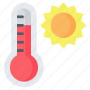 forecast, hot, summer, sun, temperature, thermometer, weather