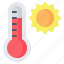 forecast, hot, summer, sun, temperature, thermometer, weather 