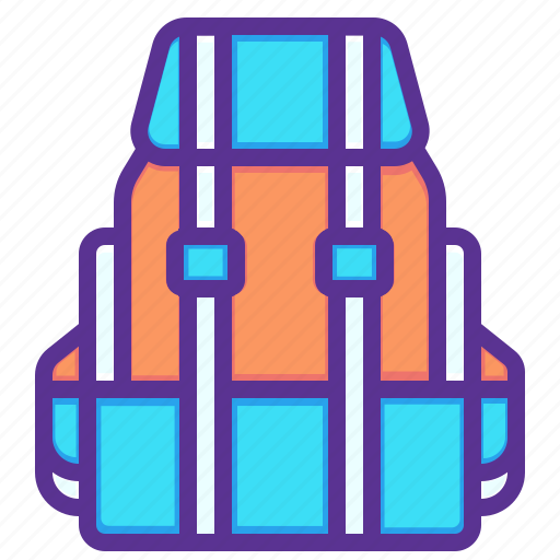 Backpack, baggage, camping, hiking, luggage, travel, vacation icon - Download on Iconfinder