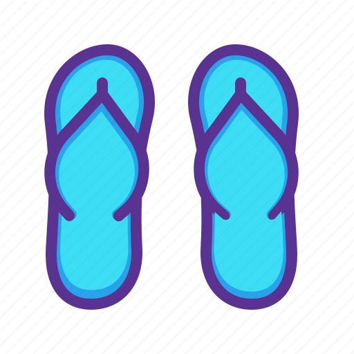 Beach, casual, flipflops, footwear, holiday, vacation, hygge icon - Download on Iconfinder