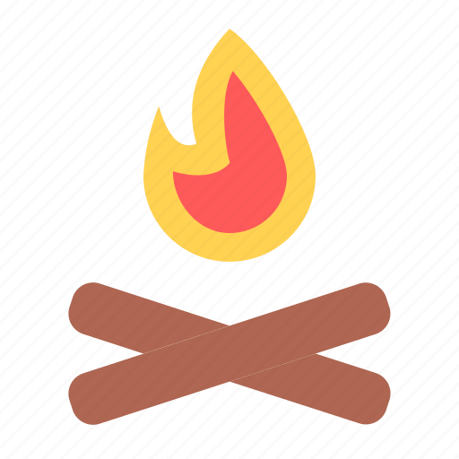 Bonfire, burn, camping, fire, flame, hot, light icon - Download on Iconfinder