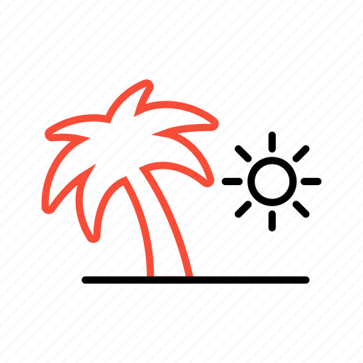 Beach, summer, vacation, holiday, travel, tourism, palm icon - Download on Iconfinder
