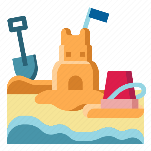 Sand, bucket, castle, childhood, summertime, beach, summer icon - Download on Iconfinder