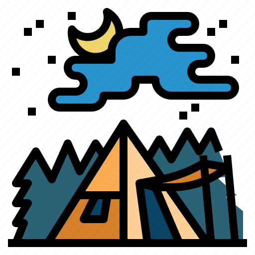 Camping, tent, forest, outdoor, camp, park, nature icon - Download on Iconfinder