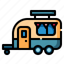 caravan, transportation, automobile, camping, travel, truck, outdoors