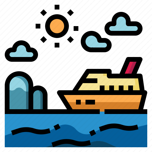 Ferry, boat, yacht, cruise, travel, transport, vacation icon - Download on Iconfinder