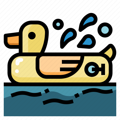 Rubber, ring, duck, swimming, pool, yellow, water icon - Download on Iconfinder