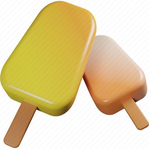 Ice cream, ice, summer, holiday, sun 3D illustration - Download on Iconfinder