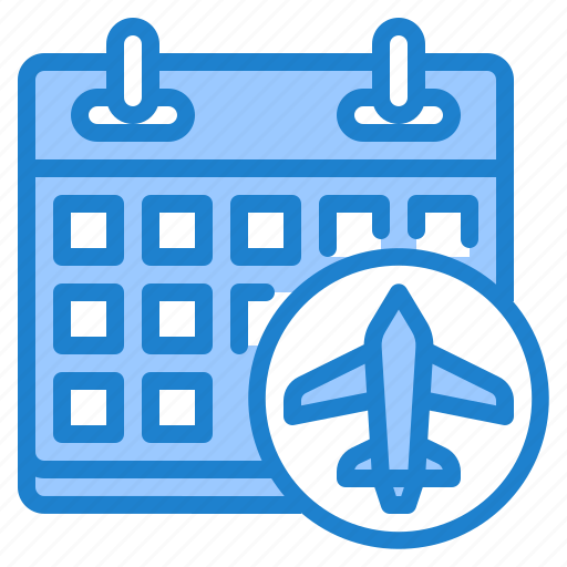 Calendar, airplane, flight, travel, event icon - Download on Iconfinder