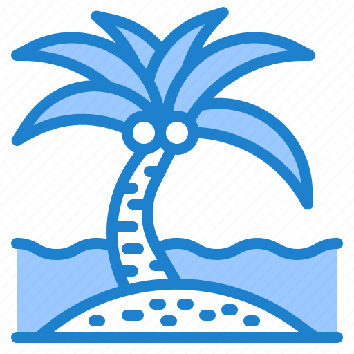 Plam, tree, coconut, summer, sand, beach icon - Download on Iconfinder