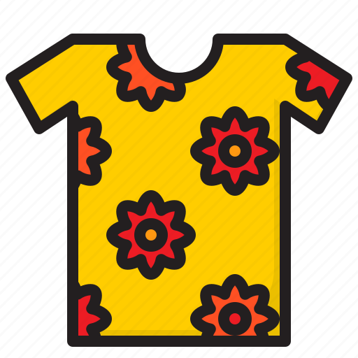 T, shirt, cloth, flower, summer icon - Download on Iconfinder