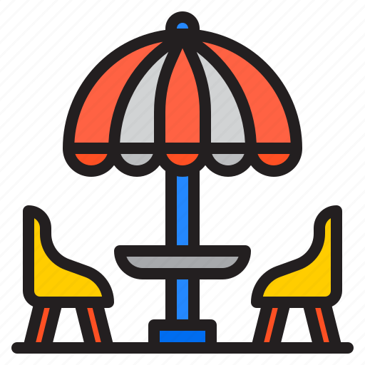 Umbrella, armchair, deck, shop, summer icon - Download on Iconfinder