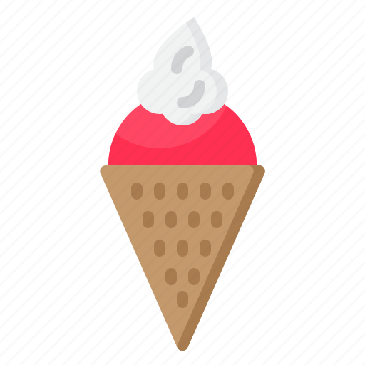 Ice, cream, dessert, food, sweet, cone icon - Download on Iconfinder